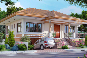 บ้านสวยสดชื่นแอบหวานด้วยโทนสีครีมอมส้ม