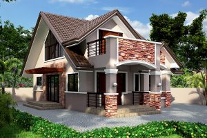บ้านสองชั้นดีไซน์สวยเป๊ะ ประดับหินกาบบรรยากาศเหมือนรีสอร์ท