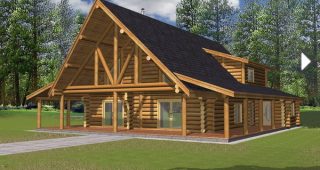 แบบบ้าน Log Cabin อบอุ่นกลมกลืนกับธรรมชาติ