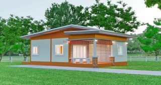 บ้านเกษตรปิยะพงษ์ แบบบ้านโมเดิร์น พื้นที่ใช้สอย 73 ตร.ม. งบประมาณ 6 แสนบาท