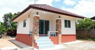รีวิว : สร้างบ้าน Eco House พื้นที่ใช้สอย 45 ตร.ม. ขนาด 2 ห้องนอน, 1ห้องน้ำ งบประมาณ 400,000 บาท