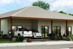 แบบบ้านชั้นเดียวขนาด 5 ห้องนอนงบล้านกลาง ๆ