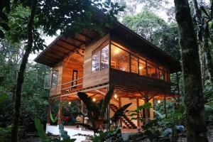 บ้านไม้ใต้ถุนสูง ซ่อนเวลาไว้กลางสวนป่า