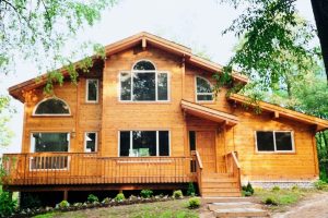 บ้านไม้ Log Home สวยมาก ของขวัญสำหรับครอบครัว