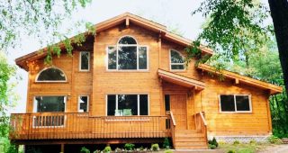 บ้านไม้ Log Home สวยมาก ของขวัญสำหรับครอบครัว