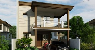 แบบบ้านสองชั้นขนาด 4 ห้องนอน งบล้านต้น ๆ