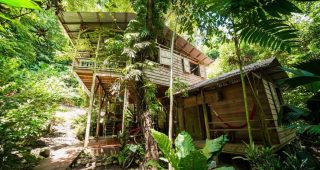 บ้านไม้เก่าสองชั้น เร้นกายกลางป่าหลบความวุ่นวายจากเมืองใหญ่