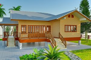 แบบบ้านเกษตรแม่นารี พื้นที่ใช้สอย 110 ตร.ม. งบประมาณ 1.5 ล้านบาท