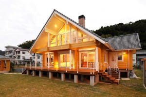 บ้านไม้ Log Cabin แต่งภายในไอเดียโมเดิร์นสวยหรู