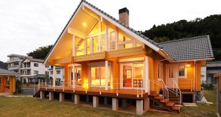 บ้านไม้ Log Cabin แต่งภายในไอเดียโมเดิร์นสวยหรู