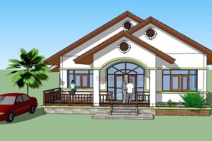 แบบบ้านเกษตรเพิ่มพูน บ้านสไตล์คอนเทมโพรารี่ พื้นที่ใช้สอย 120 ตร.ม. งบประมาณ 1.2 ล้านบาท