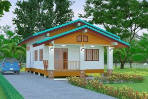 แบบบ้านเกษตรอนุรักษ์ บ้านสไตล์ชนบท พื้นที่ใช้สอย 98 ตร.ม. งบประมาณ 900,000 บาท