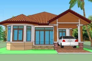 แบบบ้านออสเตรเลีย บ้านสไตล์คอนเทมโพรารี่ พื้นที่ใช้สอย 100 ตร.ม. งบประมาณ 1 ล้านบาท