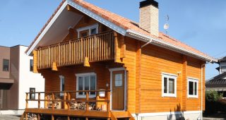บ้านไม้ Log Cabin สองชั้น บรรยากาศสุดสงบจากญี่ปุ่น