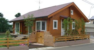 บ้านไม้ Log Cabin สวยอบอุ่นขนาดกำลังดี