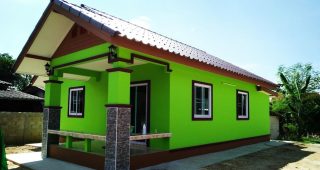 รีวิว : บ้านชั้นเดียว สไตล์ชนบท ขนาด 2 ห้องนอน 1 ห้องน้ำ งบประมาณ 585,000 บาท