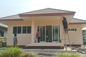 รีวิว : ปลูกบ้านชั้นเดียวยกพื้น แบบบ้านฟรีจากกรมโยธา 3 ห้องนอน 1 ห้องน้ำ งบประมาณ 750,000 บาท