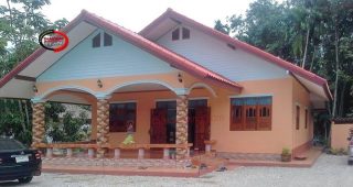 แบบบ้านชนบท บ้านชั้นเดียว พื้นที่ใช้สอย 180 ตร.ม. งบประมาณ 1.7 ล้านบาท