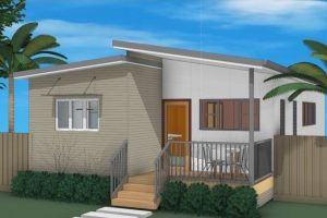 แบบบ้านชั้นเดียวหลังคาปีกนก งบ 1 ล้าน ภายในมี 3 ห้องนอน