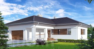 Atut3 แบบบ้านชั้นเดียวทันสมัย แต่งสีขาวกระจ่าง