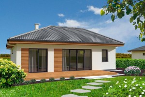แบบบ้านชั้นเดียว ดีไซน์ทันสมัยขนาด 2 ห้องนอน