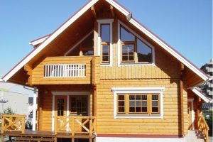 บ้านไม้ Log Cabin สองชั้น เหมือนพักผ่อนในรีสอร์ททุกวัน
