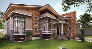 บ้านสวยโมเดิร์นเด่นปังที่วัสดุตกแต่งหลากหลาย ดีไซน์ทันสมัย