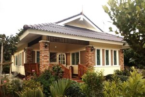 บ้านอุ่นไอรัก บ้านชั้นเดียว สไตล์รีสอร์ท พื้นที่ใช้สอย 84 ตร.ม. งบประมาณ 7.5 แสนบาท