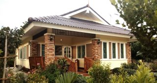 บ้านอุ่นไอรัก บ้านชั้นเดียว สไตล์รีสอร์ท พื้นที่ใช้สอย 84 ตร.ม. งบประมาณ 7.5 แสนบาท