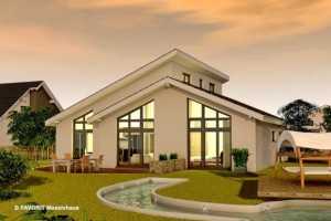 บ้านแนวบังกะโลรีสอร์ท ซ้อนหลังคาสองชั้นสวยโดดเด่น