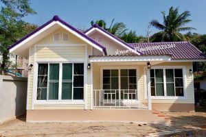 รีวิว : บ้านชั้นเดียว สไตล์คอทเทจ พื้นที่ใช้สอย 58 ตร.ม. งบประมาณ 660,000 บาท