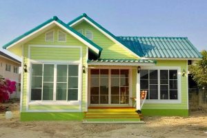 รีวิว : บ้านชั้นเดียว สไตล์รีสอร์ท พื้นที่ใช้สอย 55 ตร.ม. งบประมาณ 660,000 บาท