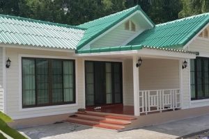 รีวิว : บ้านชั้นเดียว สไตล์คอทเทจ สวยหวาน พื้นที่ใช้สอย 55 ตร.ม. งบประมาณ 660,000 บาท