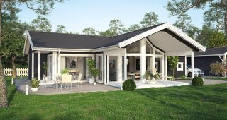บ้านรีสอร์ทแต่งผนังกระจกใส ทั้งเท่ทั้งน่าอยู่ในหลังเดียว