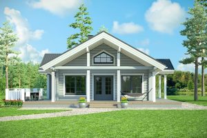 บ้านคอทเทจ Log Cabin ชั้นเดียว ดีไซน์สดใสน่าอยู่สุดๆ