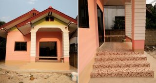 รีวิว ปลูกบ้านชั้นเดียว พื้นที่ใช้สอย 60 ตร.ม. งบประมาณ 499,000 บาท