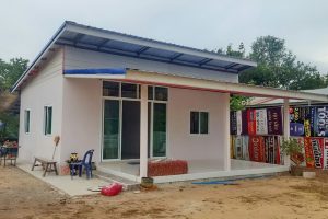 รีวิว บ้านชั้นเดียว หลังคาเพิงหมาแหงน พื้นที่ใช้สอย 93 ตร.ม. งบประมาณ 5 แสนบาท