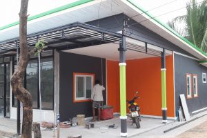 รีวิว บ้านโมเดิร์นชั้นเดียว พร้อมร้านค้า ช่างสร้างเอง งบประมาณ 470,000 บาท