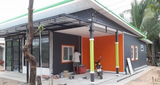 รีวิว บ้านโมเดิร์นชั้นเดียว พร้อมร้านค้า ช่างสร้างเอง งบประมาณ 470,000 บาท