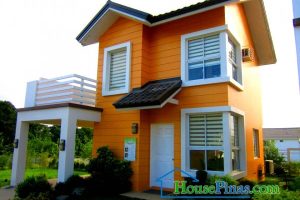 บ้านสองชั้นราคาประหยัดสีส้มสดใส คุ้มค่าน่าอยู่