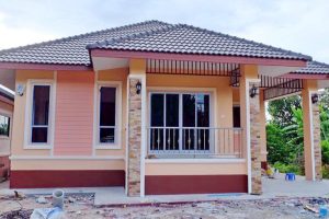 รีวิว บ้านชั้นเดียว แนวร่วมสมัย พื้นที่ใช้สอย 119 ตร.ม. งบประมาณ 1.2 ล้านบาท