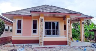 รีวิว บ้านชั้นเดียว แนวร่วมสมัย พื้นที่ใช้สอย 119 ตร.ม. งบประมาณ 1.2 ล้านบาท