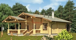 บ้านไม้ Log Cabin เรียบง่ายเข้ากับบรรยากาศชนบท