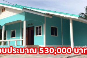 รีวิว บ้านชั้นเดียว สไตล์ชนบท 2 ห้องนอน 1 ห้องน้ำ งบประมาณ 530,000 บาท