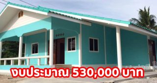 รีวิว บ้านชั้นเดียว สไตล์ชนบท 2 ห้องนอน 1 ห้องน้ำ งบประมาณ 530,000 บาท