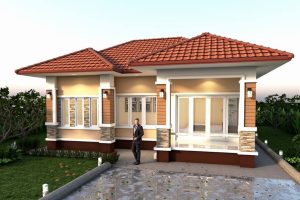รีวิว บ้านชั้นเดียว แนวทรอปิคอล พื้นที่ใช้สอย 100 ตร.ม. งบประมาณ 1.2 ล้านบาท