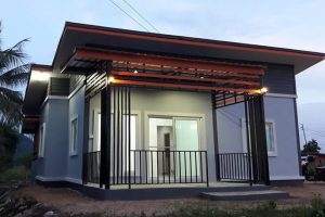 รีวิว บ้านโมเดิร์นชั้นเดียว หลังคาเพิงแหงน งบประมาณ 500,000 บาท
