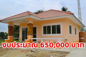 รีวิว บ้านชั้นเดียว แนวร่วมสมัย งบประมาณ 6.5 แสนบาท