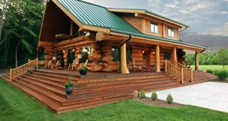 บ้าน log cabin มีเสน่ห์สุดคลาสสิก