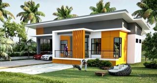 บ้านโมเดิร์นชั้นเดียวสำหรับครอบครัวทันสมัย